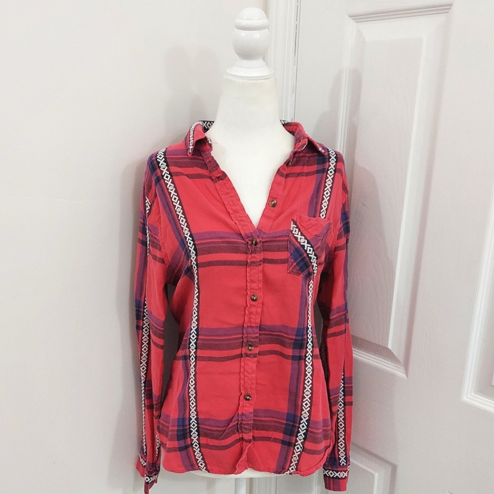AE Pink Vintage Boyfriend Flannel